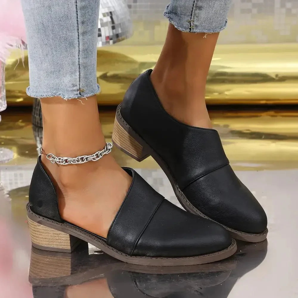 Point Toe Block Heels Pumps - Update AvenueTrendsi100600853801793100600853801793Point Toe Block Heels PumpsBlack