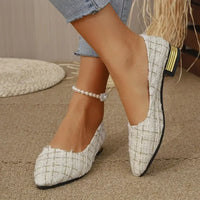 Point Toe Block Heels Slip-Ons
