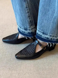 Point Toe Buckle Slip - Ons - Update AvenueTrendsi100600654233847100600654233847Point Toe Buckle Slip - OnsBlack