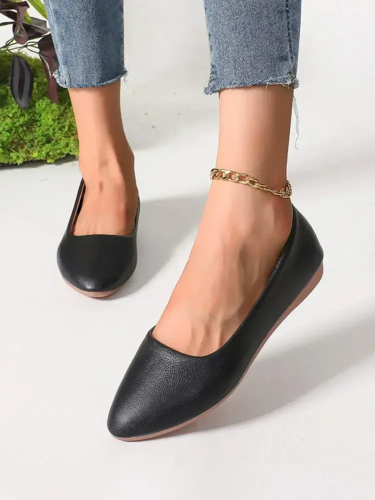 Point Toe Flat Slip-Ons