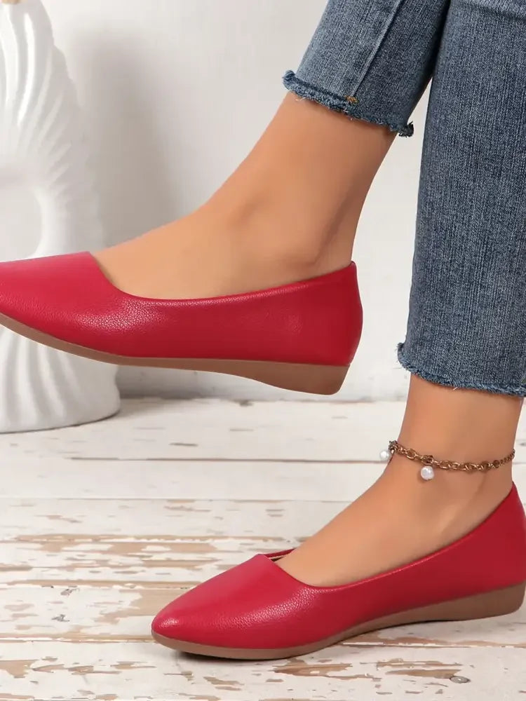 Point Toe Flat Slip-Ons