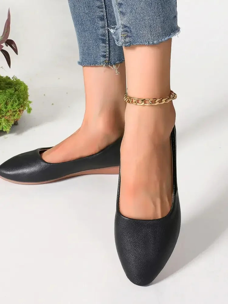 Point Toe Flat Slip-Ons
