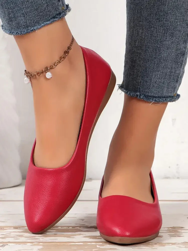 Point Toe Flat Slip-Ons