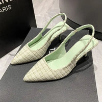 Point Toe Kitten Heel Slingback Pumps - Update AvenueTrendsi100600440701024100600440701024Point Toe Kitten Heel Slingback PumpsLight Green