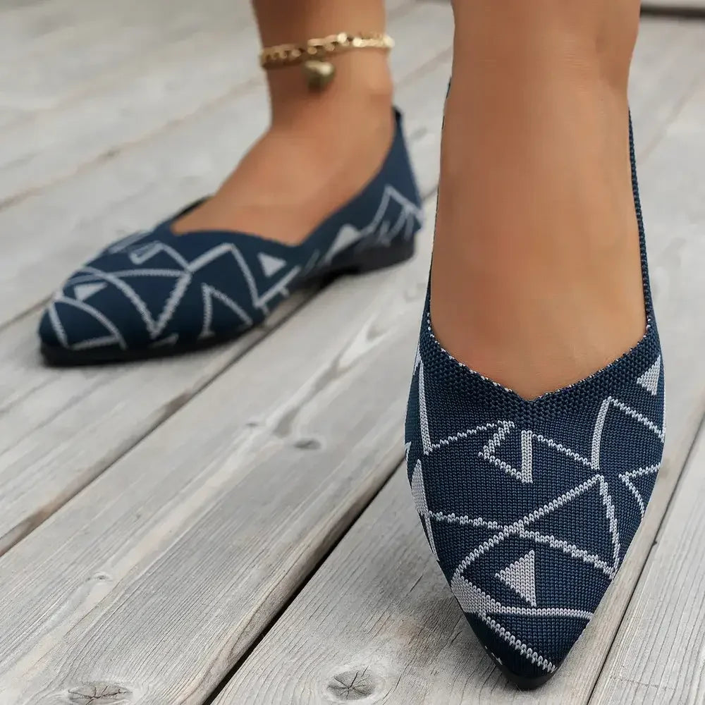 Point Toe Mesh Flat Slip-Ons