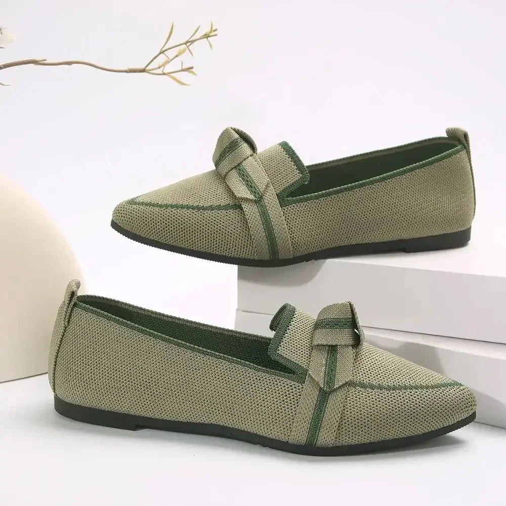 Point Toe Mesh Flat Slip - Ons - Update AvenueTrendsi100600406019169100600406019169Point Toe Mesh Flat Slip - OnsDark Green