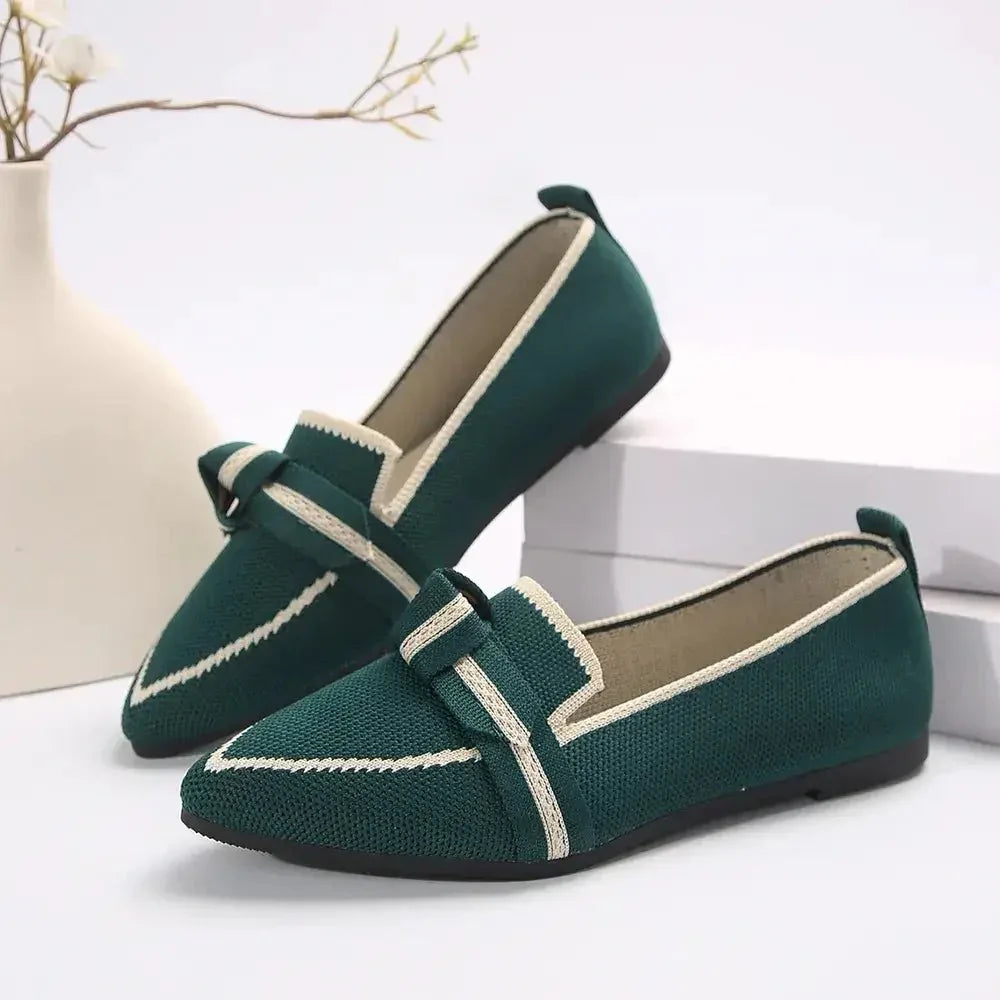 Point Toe Mesh Flat Slip - Ons - Update AvenueTrendsi100600406019169100600406019169Point Toe Mesh Flat Slip - OnsDark Green