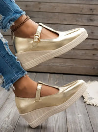 Point Toe Wedge Loafers