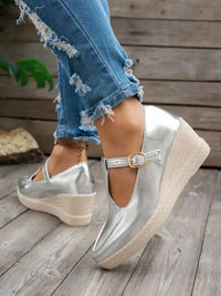 Point Toe Wedge Loafers