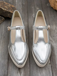Point Toe Wedge Loafers