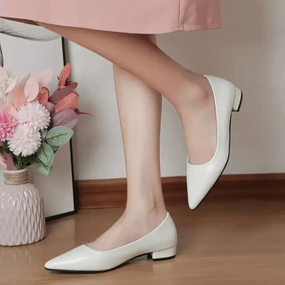 Pointed Toe Low Heel Pump - Update AvenueTrendsi100600441205268100600441205268Pointed Toe Low Heel PumpWhite