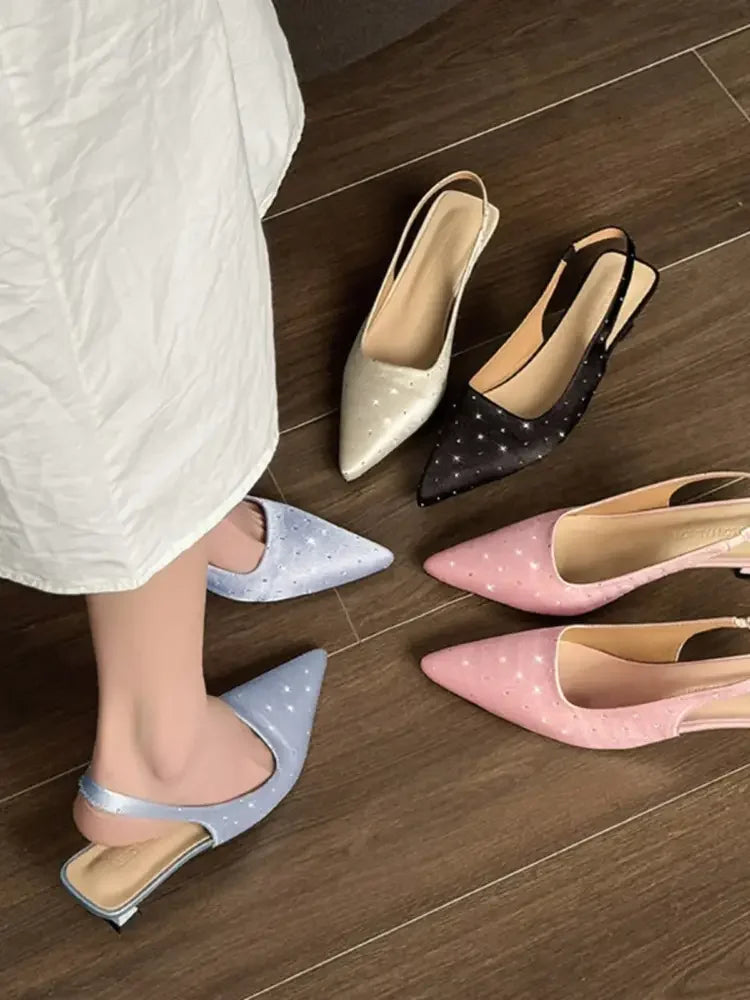Pointed Toe Slingback Pumps