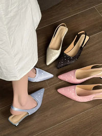 Pointed Toe Slingback Pumps
