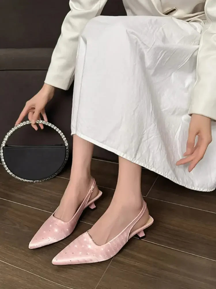 Pointed Toe Slingback Pumps