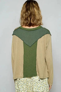 POL Color Block Notched Long Sleeve T-Shirt - Update AvenueT-ShirtsTrendsi10010011375138110010011375138124939838 - bb21 - 4bfe - bf23 - 716bf36d01dc - Max - OriginMatcha Green