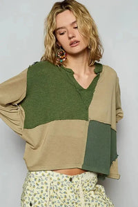 POL Color Block Notched Long Sleeve T-Shirt - Update AvenueT-ShirtsTrendsi100100113751381100100113751381d664ad9d - 4240 - 4c14 - 9b08 - 375a38d61eb4 - Max - OriginMatcha Green
