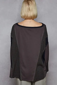 POL Contrast Round Neck Long Sleeve T-Shirt - Update AvenueT-ShirtsTrendsi1001004079411491001004079411498cb5a75b - dc89 - 405a - 8844 - 4b054840cc04 - Max - OriginDark Gray