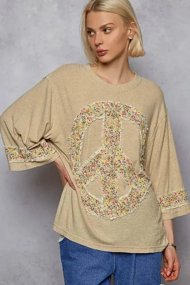 POL Floral Peace Patch Drop Shoulder T-Shirt - Update AvenueT-ShirtsTrendsi10010001298162210010001298162249665426 - 86b6 - 4039 - b825 - d7adee8a9c11 - Max - OriginTan