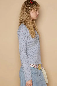 POL Floral V - Neck Long Sleeve T-Shirt - Update AvenueT-ShirtsTrendsi1001001163211581001001163211583deb972a - 7109 - 4acc - 93e1 - 7d47a60afebb - Max - OriginGray