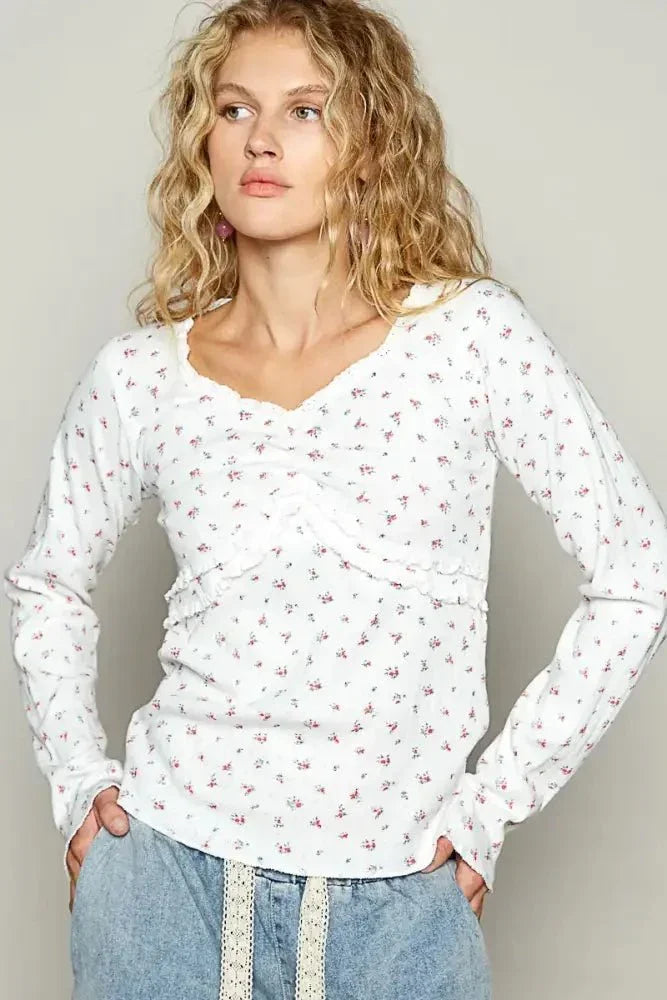 POL Floral V - Neck Long Sleeve T-Shirt - Update AvenueT-ShirtsTrendsi10010082159191910010082159191997ace39c - 3512 - 40e8 - 95b8 - a8ed880a680d - Max - OriginWhite