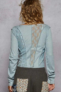 POL Lace Patchwork Long Sleeve T-Shirt - Update AvenueT-ShirtsTrendsi1001006539611131001006539611132ad9b449 - b5d3 - 4336 - a274 - 9e6c6e2f48f1 - Max - OriginAir Force Blue