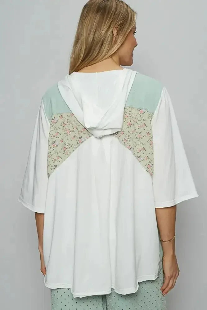POL Lace - Up Hooded T-Shirt with Paisley Panel Detail - Update AvenueT-ShirtsTrendsi1001001749114161001001749114164ef421ab - d818 - 443f - b252 - cfb9ea8b22ae - Max - OriginLight Green