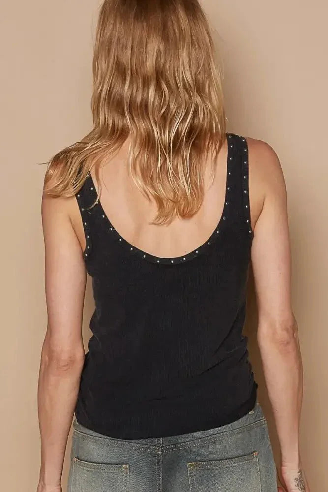 POL Ribbed Tank Top with Metallic Stud Detail - Update AvenueTrendsi100100291581558100100291581558beb23839 - 26d3 - 4723 - ac6f - a3b88a2e70cb - Max - OriginBlack