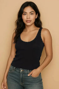 POL Ribbed Tank Top with Metallic Stud Detail - Update AvenueTrendsi10010029158155810010029158155847922b94 - 6338 - 4dc5 - aa10 - 9226d4ef6de0 - Max - OriginBlack