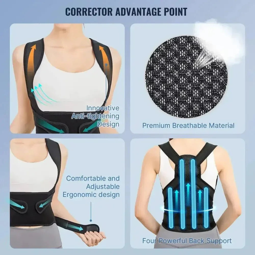 Posture Corrector Back Orthopedic Straps for Men and Women Fully Adjustable Spinal Brace Comfortable Effective Upper Back Brace - Update AvenueVaiquela Wholesale Store491:201452307491:201452307Posture Corrector Back Orthopedic Straps for Men and Women Fully Adjustable Spinal Brace Comfortable Effective Upper Back Brace - Update AvenuesXLARGE