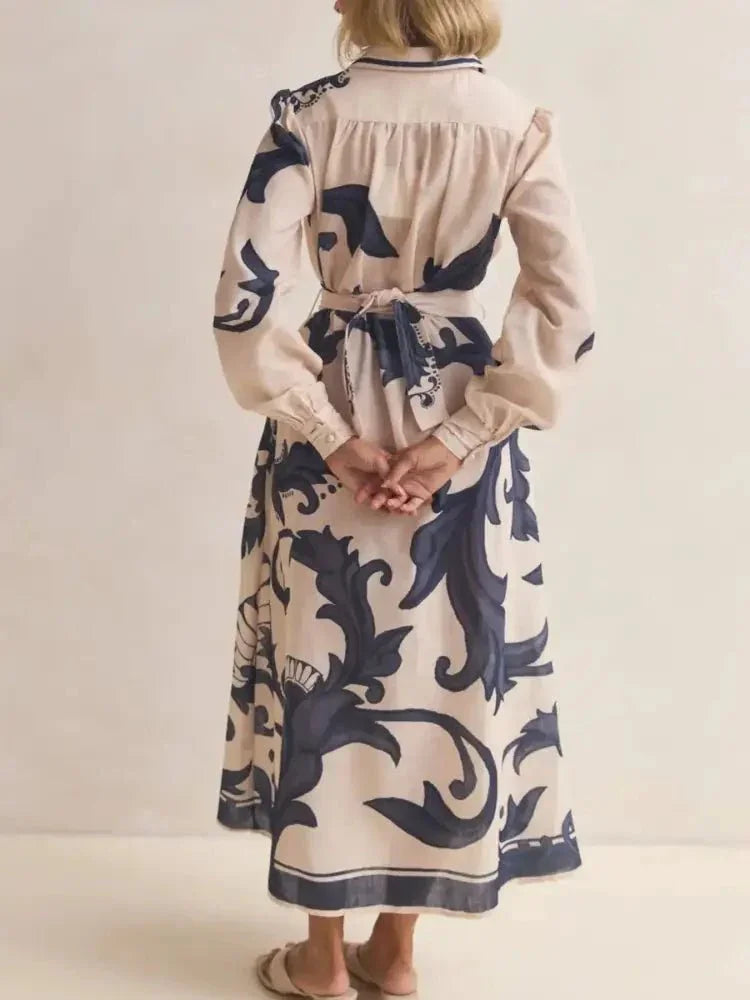 Printed Button Down Belted Shirt Dress - Update AvenueCasual DressesTrendsi100100023920049100100023920049Printed Button Down Belted Shirt DressApricot Bottom Black Print