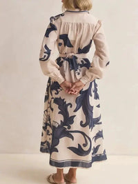 Printed Button Down Belted Shirt Dress - Update AvenueCasual DressesTrendsi100100023920049100100023920049Printed Button Down Belted Shirt DressApricot Bottom Black Print