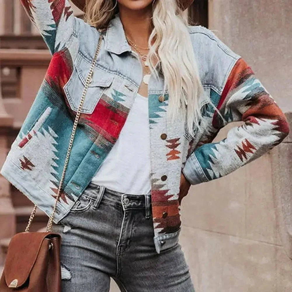 Printed Button Down Denim Shacket - Update AvenueTrendsi100100799190239100100799190239cdd62d354c4f4f18b72b8c9fa0561311 - MaxLight