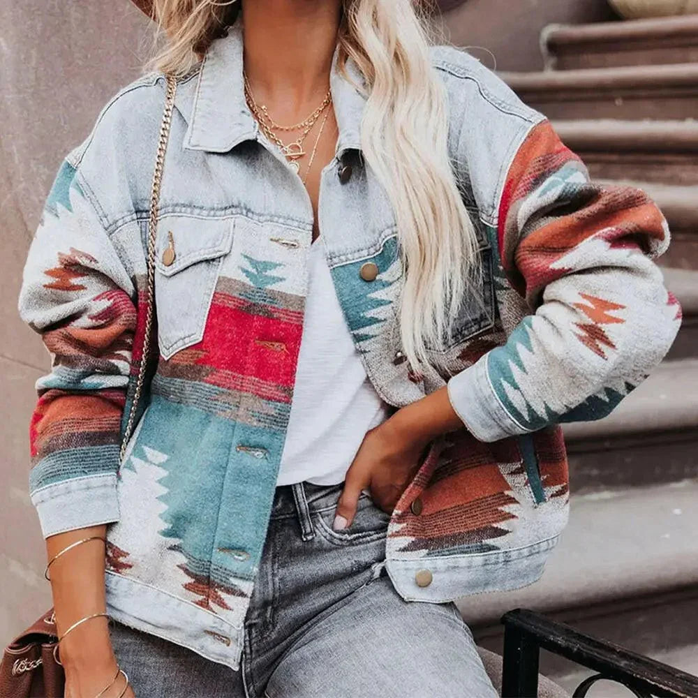 Printed Button Down Denim Shacket - Update AvenueTrendsi10010079919023910010079919023925fbf2fd73a041788d0c2d103108db83 - MaxLight