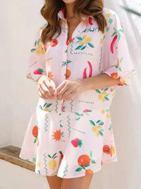 Printed Collared Neck Half Sleeve Romper - Update AvenueVacation StyleTrendsi100100482931026100100482931026378323e7 - 936e - 42a0 - a168 - 97c5403a1652 - MaxBlush Pink
