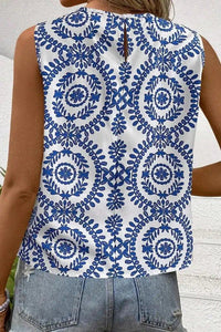 Printed Crew Neck Sleeveless Top - Update AvenueBoho VibesTrendsi100100932197113100100932197113f66f3536 - 0a97 - 4479 - b3e6 - a0b9fb49927d - Max - OriginBlue