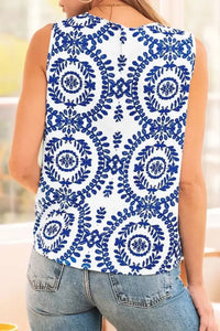 Printed Crew Neck Sleeveless Top - Update AvenueBoho VibesTrendsi100100932197113100100932197113b23b0da7 - 6632 - 4f4b - 91c4 - 79c99a7af770 - Max - OriginBlue