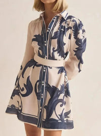Printed Long Sleeve Shirt Dress - Update AvenueCasual DressesTrendsi100100266516278100100266516278Printed Long Sleeve Shirt DressBeige