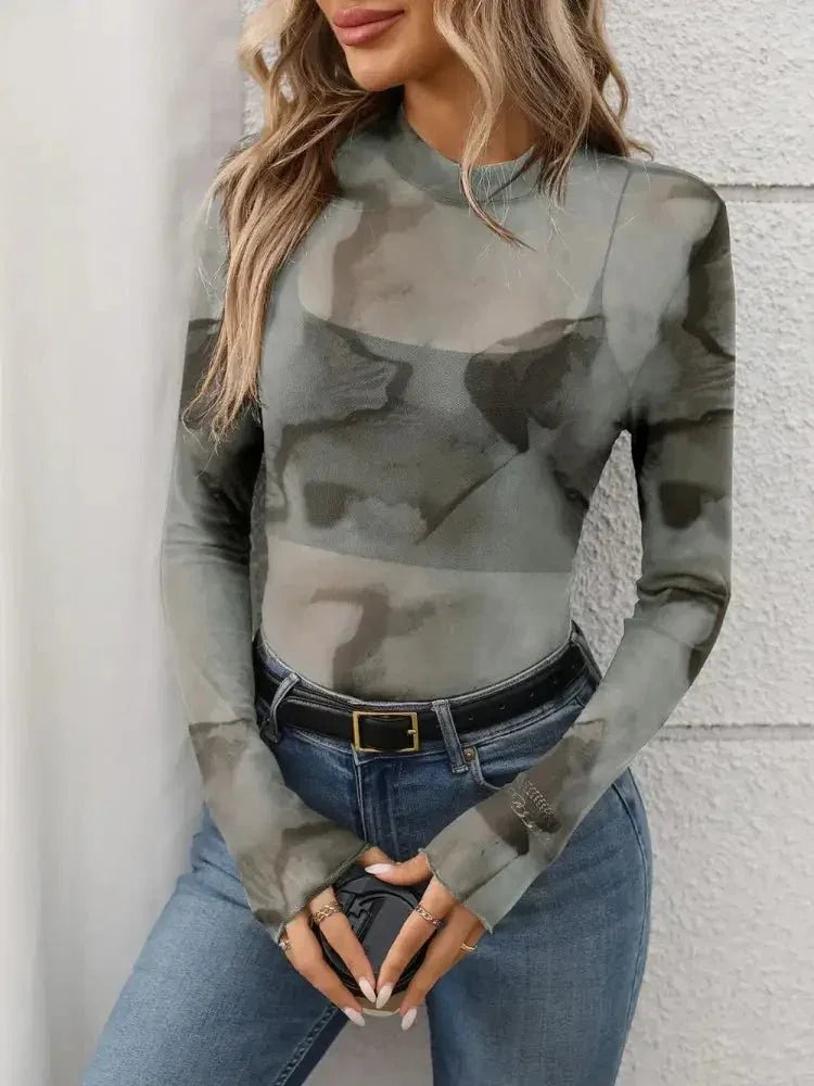 Printed Mock Neck Long Sleeve Mesh T-Shirt - Update AvenueFestival VibesTrendsi1001008878117311001008878117311a9a6347 - 4e37 - 4a7e - a6e0 - 7f71ed4eb0a5 - MaxInk Painting