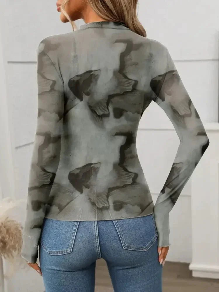 Printed Mock Neck Long Sleeve Mesh T-Shirt - Update AvenueFestival VibesTrendsi100100887811731100100887811731bb5caae5 - 7b48 - 42c1 - a6f2 - 2ae90fbb9318 - MaxInk Painting