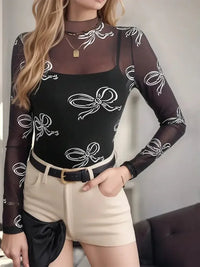 Printed Mock Neck Long Sleeve Mesh T-Shirt - Update AvenueFestival VibesTrendsi10010088781515610010088781515652048708 - 99cb - 42b4 - 93b5 - b49729c20a17 - MaxBlack