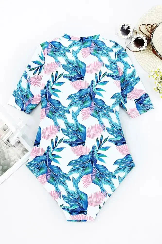 Printed Notched Half Sleeve One - Piece Swimwear - Update AvenueTrendsi100100290932574100100290932574567a36e1 - 74c8 - 4bbd - ae06 - ac7bd845d81b - MaxSky Blue