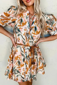 Printed Notched Short Sleeve Mini Dress - Update AvenueVacation StyleTrendsi1001003387869241001003387869244e23c9bf - 54e1 - 4fc1 - a78e - 7feee7bd9232 - MaxBrown
