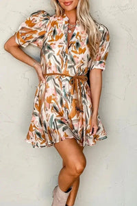 Printed Notched Short Sleeve Mini Dress - Update AvenueVacation StyleTrendsi100100338786924100100338786924fdad4254 - 912f - 4165 - 9ac1 - be874ea63780 - MaxBrown
