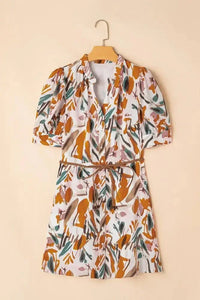 Printed Notched Short Sleeve Mini Dress - Update AvenueVacation StyleTrendsi10010033878692410010033878692484733a81 - a1cc - 462a - bebd - 1e52888fe8cb - MaxBrown