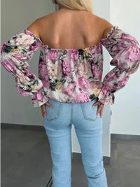 Printed Off - Shoulder Flounce Sleeve Blouse - Update AvenueVacation StyleTrendsi1001009280053591001009280053595b72b8f2 - 3a84 - 49fd - ac32 - 033b81610c81 - MaxLavender