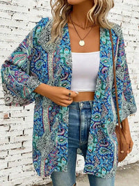 Printed Open Front Three - Quarter Sleeve Cover Up - Update AvenueChic BeachwearTrendsi100100071428395100100071428395e8a25ee0 - 79bf - 4213 - 8168 - ff861b05d21b - MaxTeal