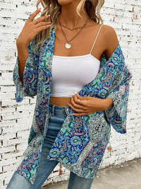 Printed Open Front Three - Quarter Sleeve Cover Up - Update AvenueChic BeachwearTrendsi100100071428395100100071428395660f11eb - ba4b - 4b9f - a2f3 - 9b8ee6a05cb5 - MaxTeal