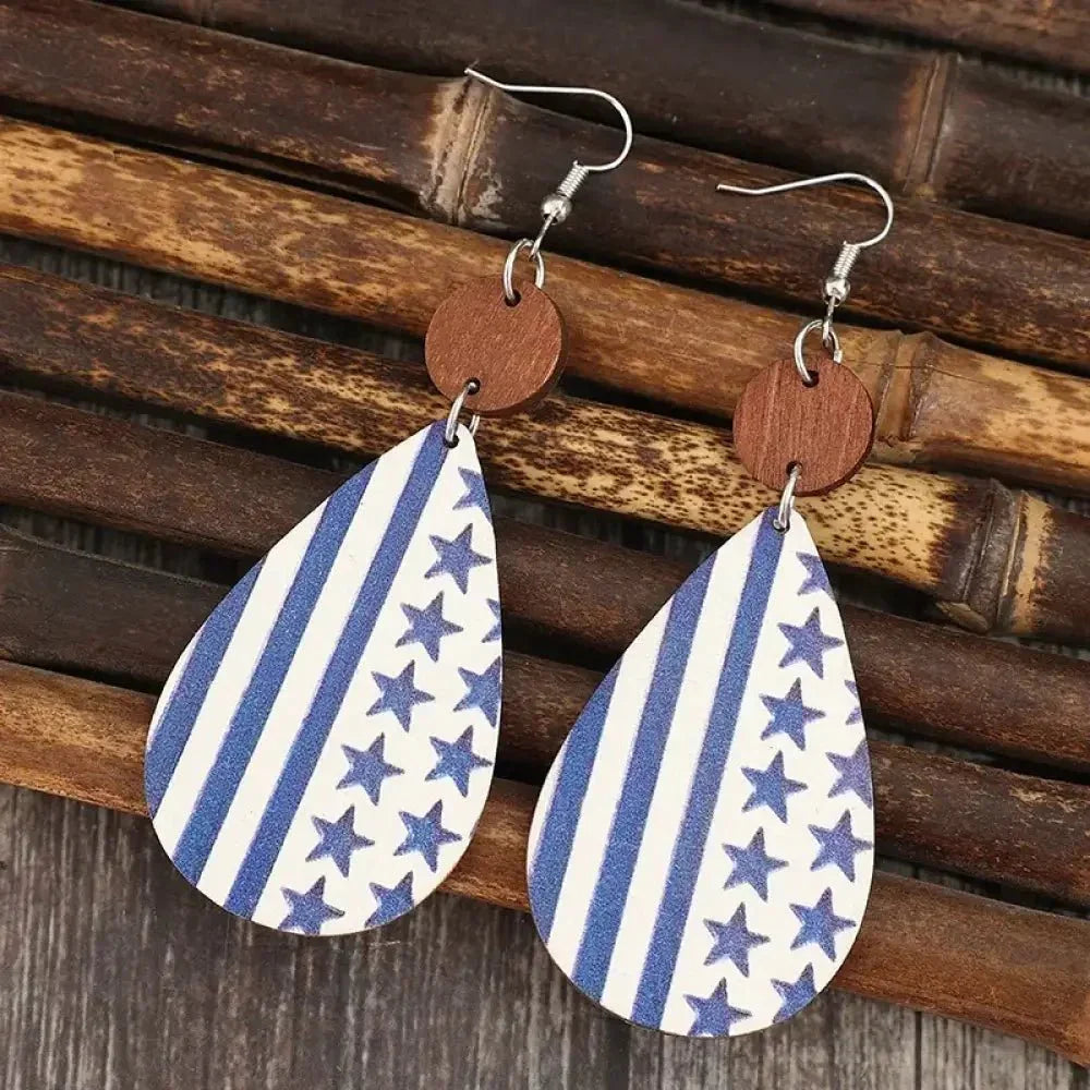 Printed PU Leather Dangle Earrings - Update AvenueHonor the Stars and StripesTrendsi100500176421622100500176421622ecb38b4e - 62ae - 4e49 - b706 - 8720ae90d6de - MaxDusty Blue