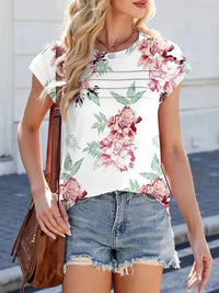 Printed Round Neck Cap Sleeve Top - Update AvenueT-ShirtsTrendsi10010072627118710010072627118727658b11 - f949 - 47ba - 9df6 - faa1119f1af1 - Max - OriginBlush Pink