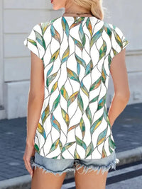 Printed Round Neck Cap Sleeve Top - Update AvenueT-ShirtsTrendsi1001007262729161001007262729166ca7e0b5 - d3ed - 4351 - 9dfa - 70c2c9da74c9 - Max - OriginTurquoise